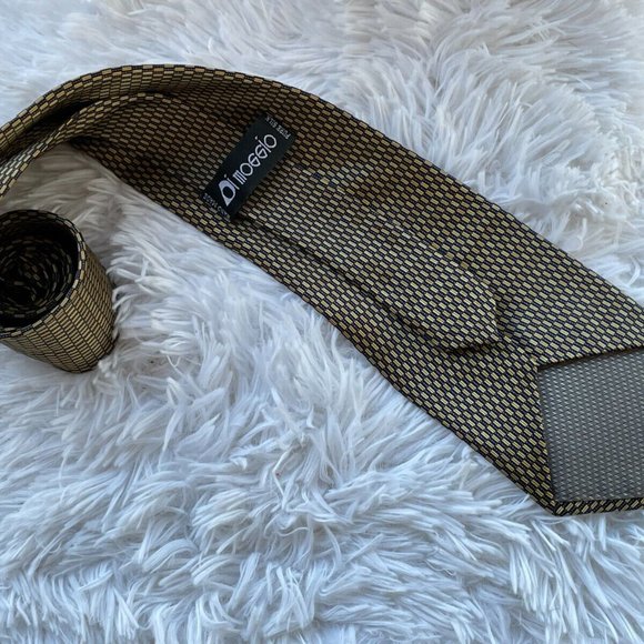 Dimoggio Men Tie Handmade Pure Silk Neck Tie Classic Tie Multi Color Tie - Picture 9 of 10